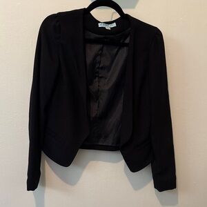 Aina Be Black Cropped Open Blazer